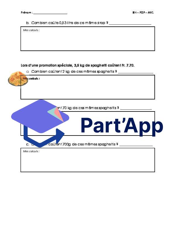 Exercices de mathématiques 8H – Proportionnalité_3
