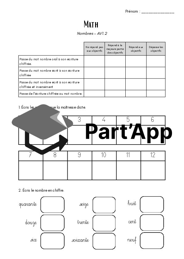 Evaluation maths 4H - Nombres AV1.2_2