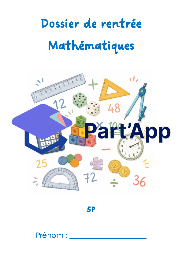 Dossier de rentrée_Mathématiques_5P_2