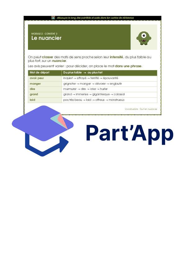Français - Module 2 - Vocabulaire - Le nuancier_2