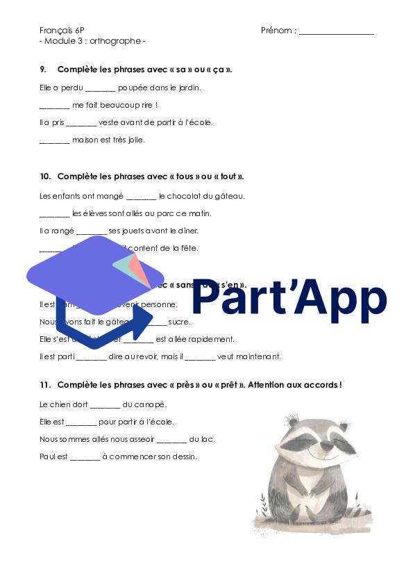 M3 - 6P : ortho. - homophones lexicaux & grammaticaux_6