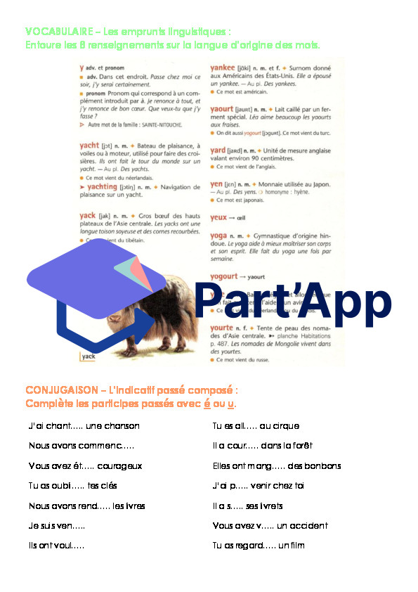 Fiches de devoirs - MER 6P - Module 4_5