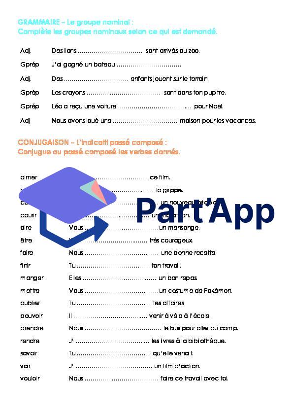 Fiches de devoirs - MER 6P - Module 4_9