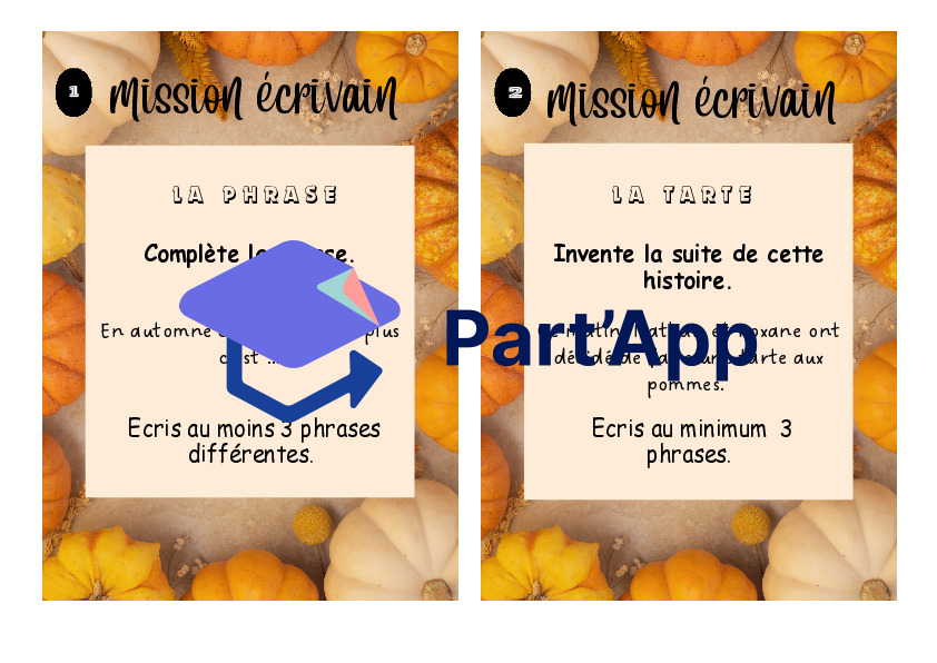 Mission écrivain "automne" + porte clé de mots_2