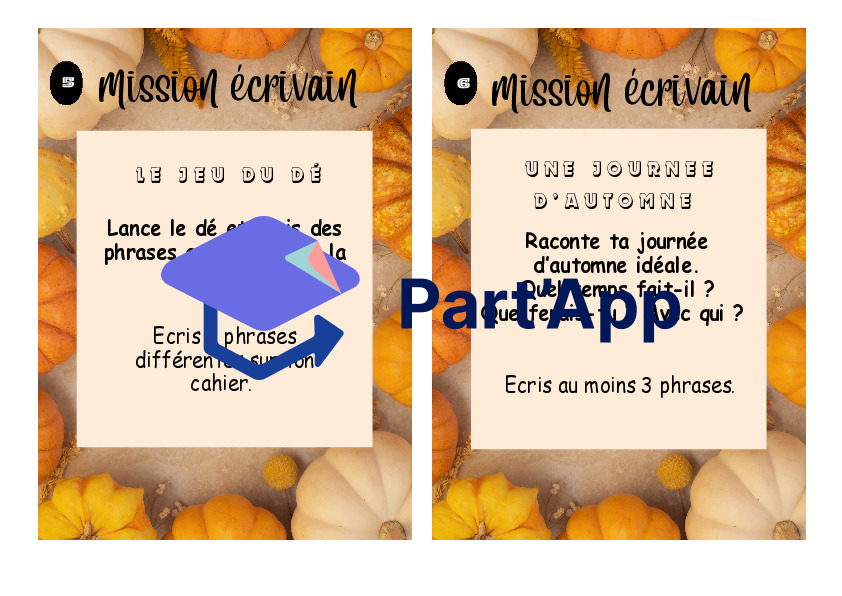 Mission écrivain "automne" + porte clé de mots_4