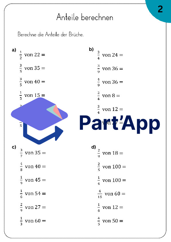 Calculer des fractions Proportions 5e année et 6e année_4