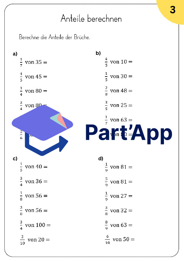 Calculer des fractions Proportions 5e année et 6e année_5