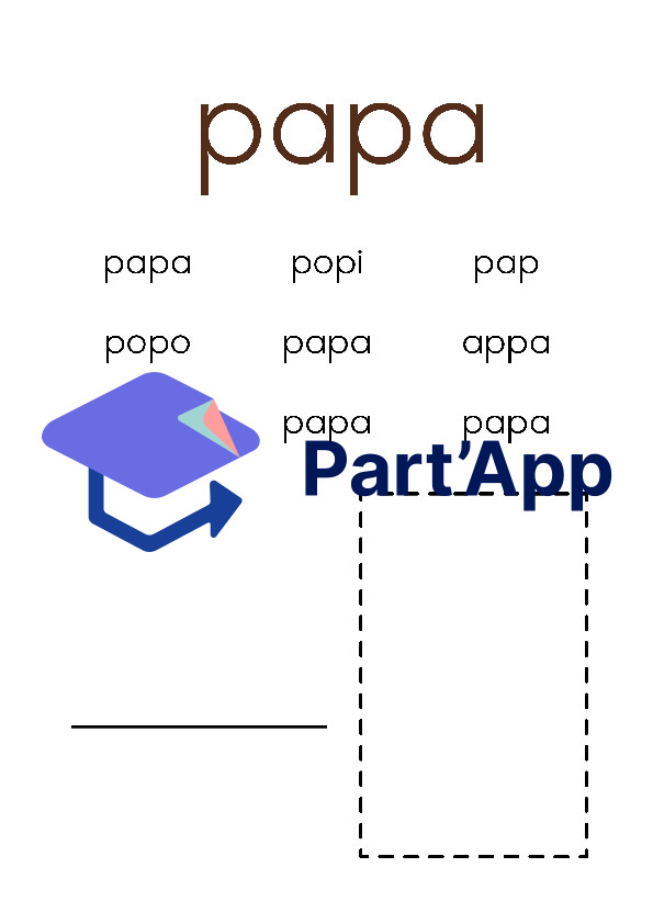 Fiche fête des pères - mot papa_2