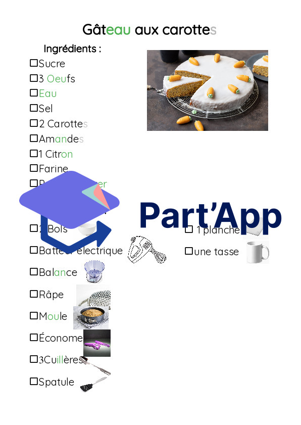 Recette adaptée en image - Gâteau aux carottes_2
