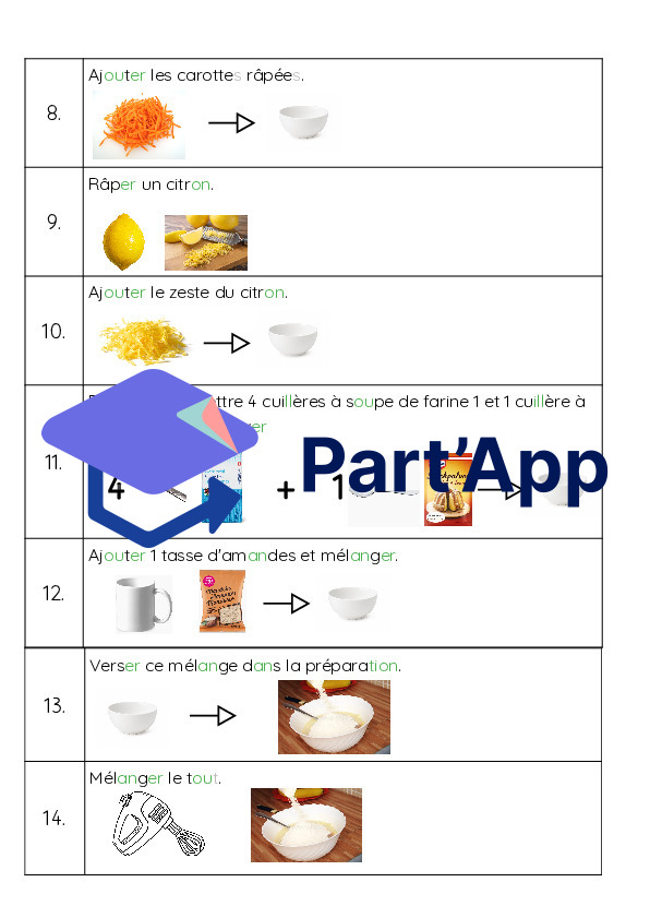 Recette adaptée en image - Gâteau aux carottes_4