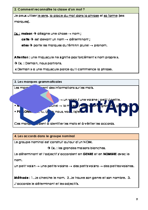 Français 7H - Module 1 - Classes grammaticales et accords GN + corrigé_3