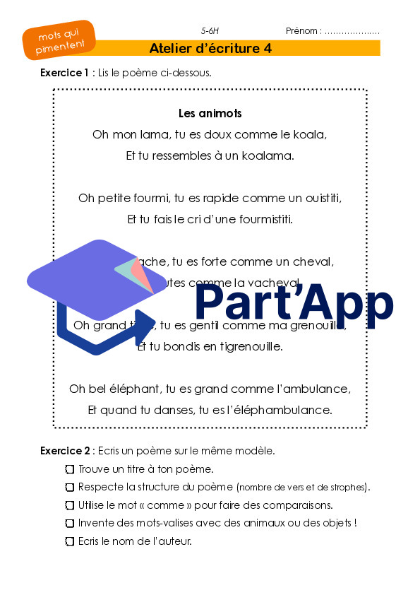 Parcours VERT - Ateliers d'écriture (poèmes) 5-6H_8