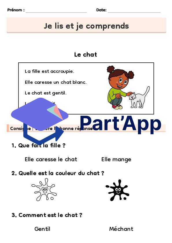 Je lis et je comprends – Fiches de lecture faciles_7