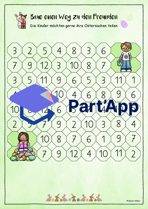 🐰Pâques jeu de cubes chemin des chiffres "Roll and cover" ZR 1-12_4