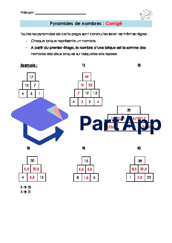 Maths 7H-8H - Pyramides de nombres (fiche d'exercices + prolongement + corrigé)_3