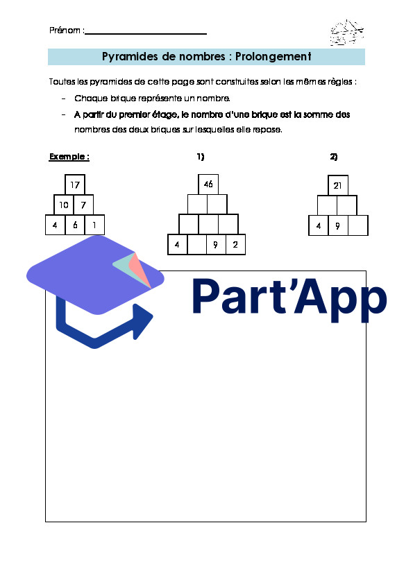 Maths 7H-8H - Pyramides de nombres (fiche d'exercices + prolongement + corrigé)_4