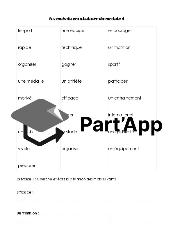 Dossier de vocabulaire du module 4_3