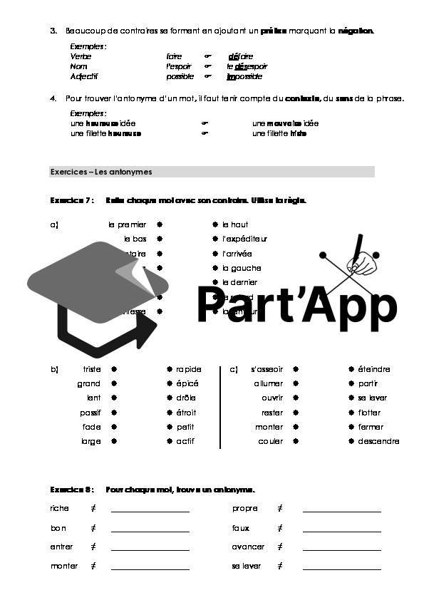 Français - 7e - Module 2 - Synonymes et antonymes_5