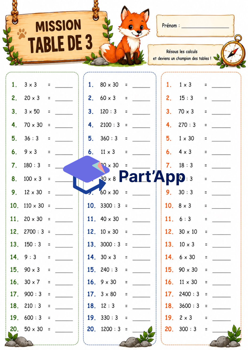 Calculs pour s'entrainer aux tables de multiplication_4