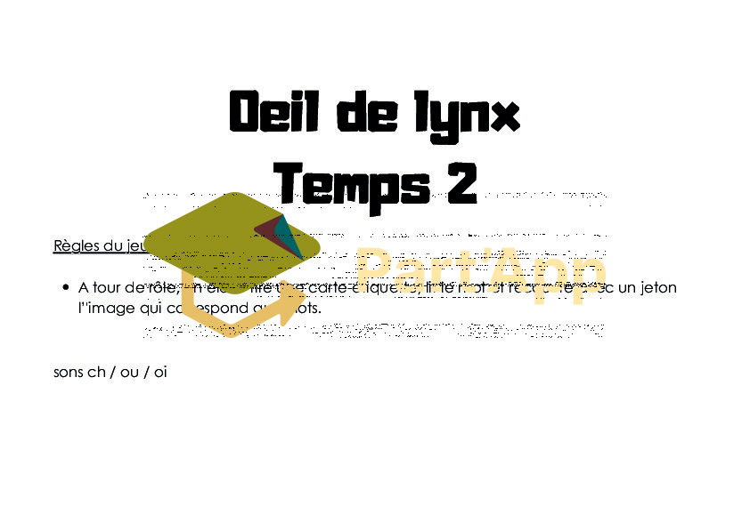 3H : Jeu oeil de lynx - Sons T2_3
