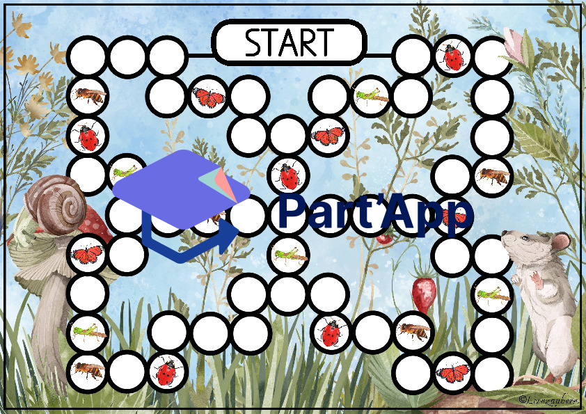 Mathe-Brettspiel: Wiese / Insekten (Kindergarten)_4