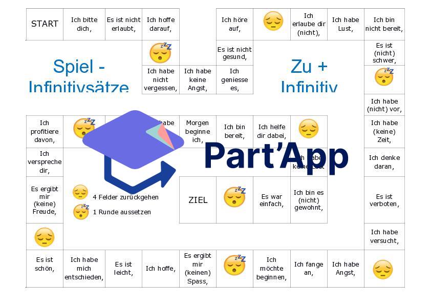 Jeu de plateau - Infinitivsätze (Zu + Infinitiv)_2