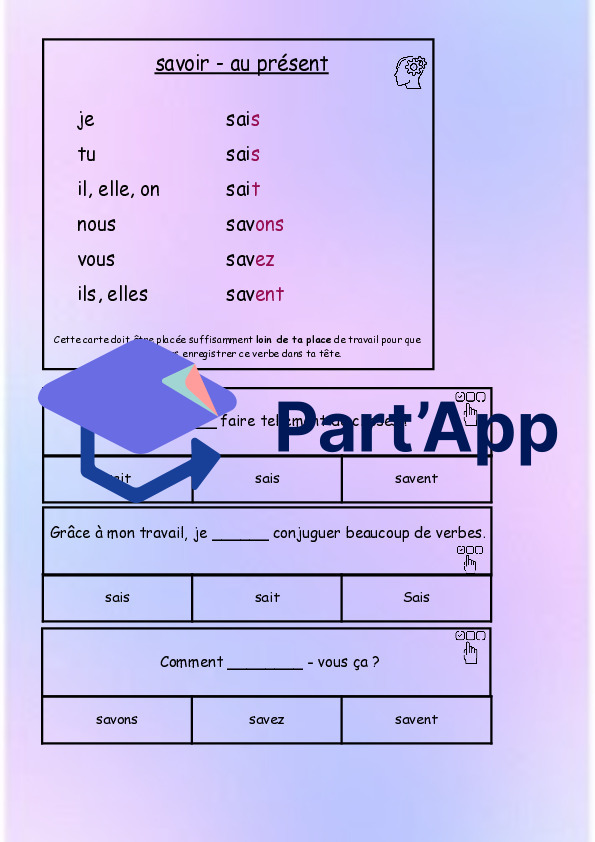 Rallye de conjugaison - savoir (présent)_3