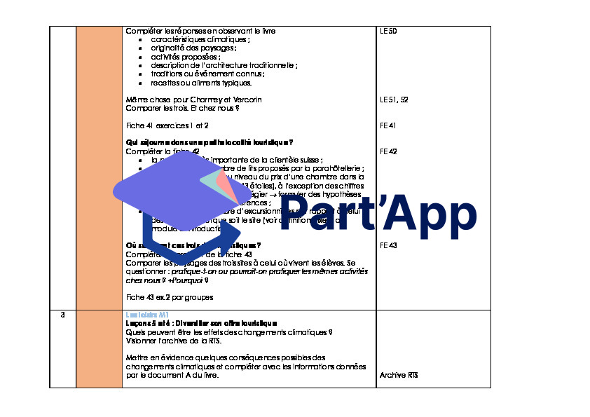 Géographie 7-8P Les loisirs le tourisme modules 1,2,3_5