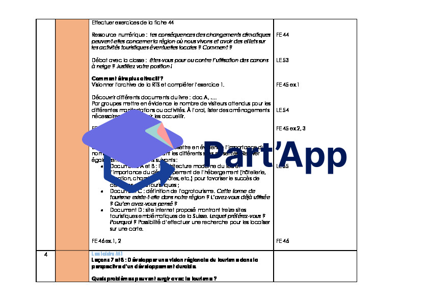 Géographie 7-8P Les loisirs le tourisme modules 1,2,3_6