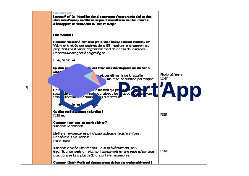 Géographie 7-8P Les loisirs le tourisme modules 1,2,3_8