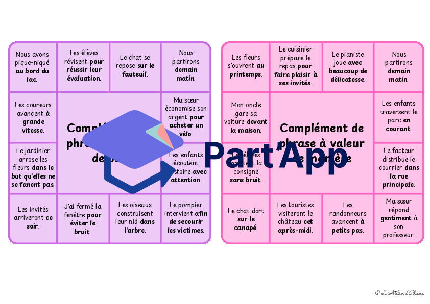 Planches des valeurs sémantiques du complément de phrase - bords arrondis_5