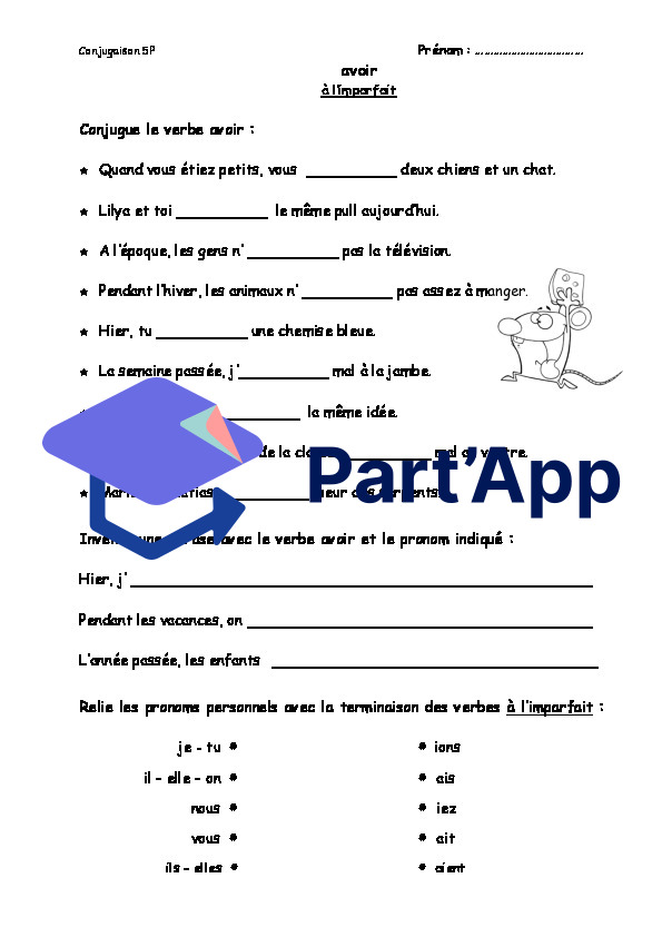 Fiches de verbes - 5P (imparfait)_7