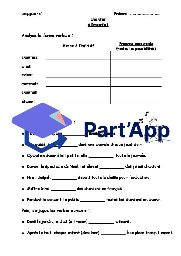 Fiches de verbes - 5P (imparfait)_9