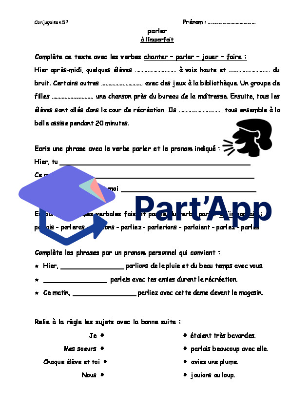 Fiches de verbes - 5P (imparfait)_11