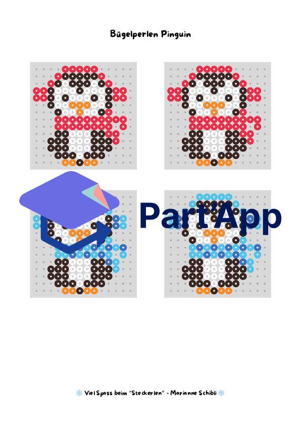 🐧 Modèle de perles à repasser Pingouin_55