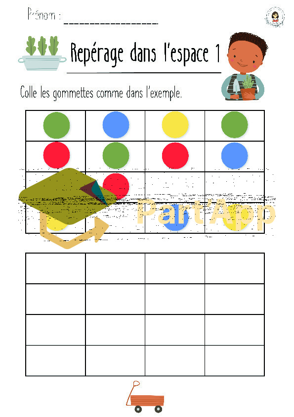 🫛 Au jardin - 🎯 Fiches gommettes – Repérage spatial_2