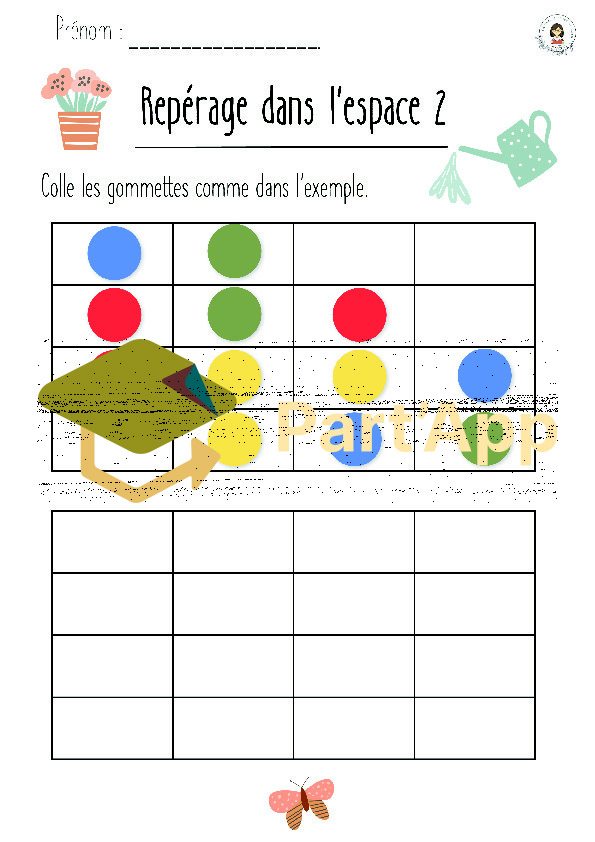 🫛 Au jardin - 🎯 Fiches gommettes – Repérage spatial_3