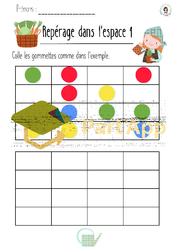 🫛 Au jardin - 🎯 Fiches gommettes – Repérage spatial_5
