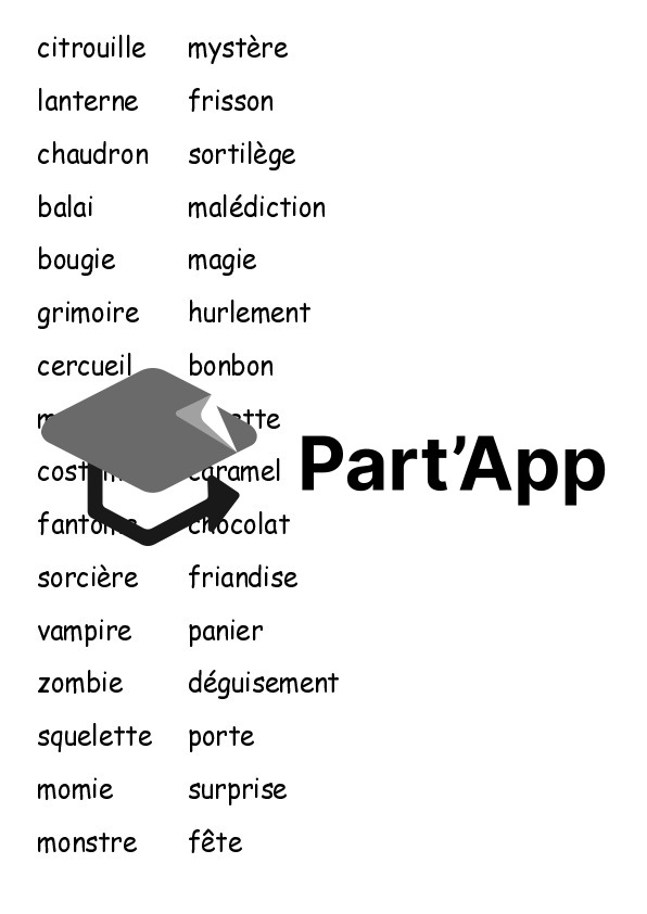 Nature des mots d'Halloween_9