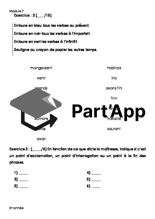 5e année évaluation du Module 7 entière + liste d'homophone à coller dans le texte et langue_3