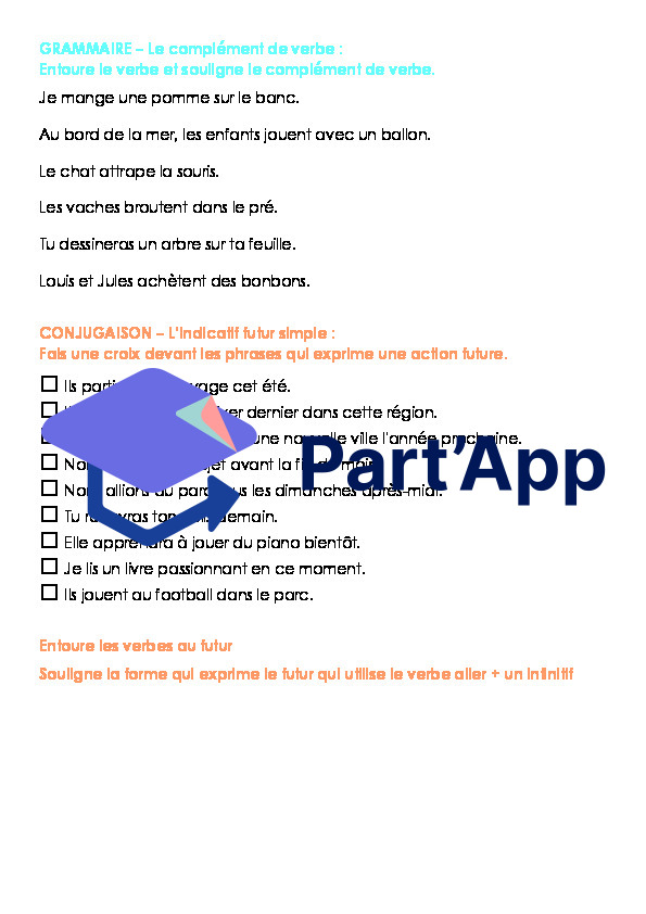 Fiches de devoirs MER 6P - Module 2_3