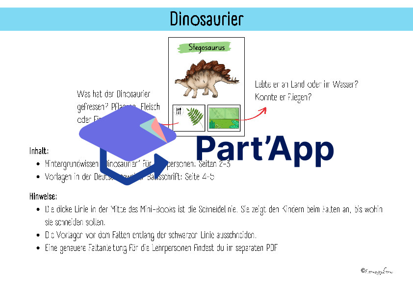 Mini-Book Dinosaurier_2