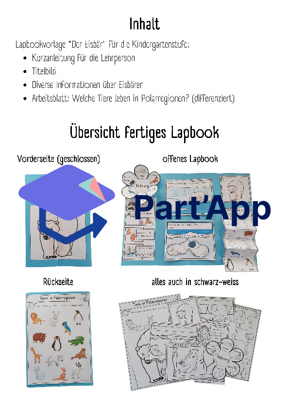 Lapbook für den Kindergarten: Der Eisbär_2