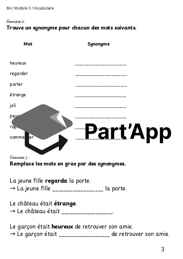 Les liens entre les mots - module 3 8H_4