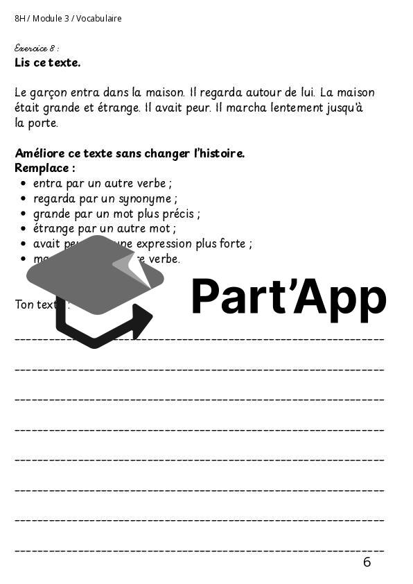 Les liens entre les mots - module 3 8H_7