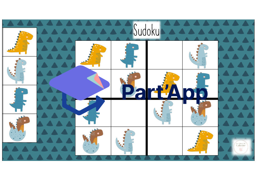4x Sudokus simplifiés Dinos_2