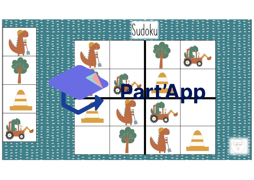 4x Sudokus simplifiés Dinos_3