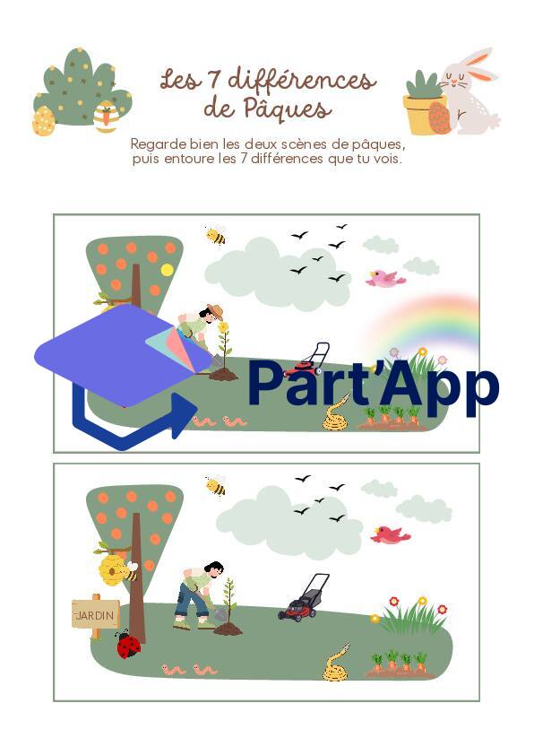 jeu des 7 différences de Pâques_2