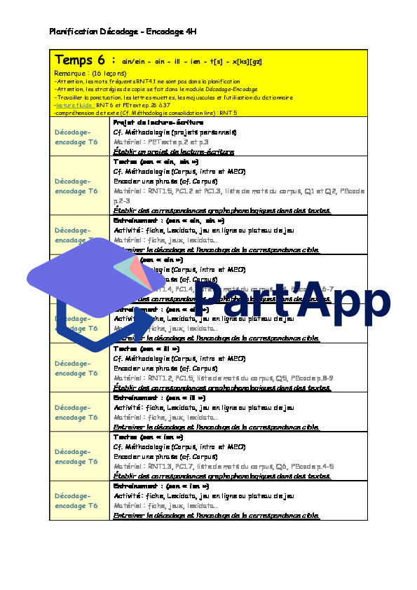 Planification français nouvelle méthodologie Décodage - Encodage 4H avec lien direct vers les activités du site_2