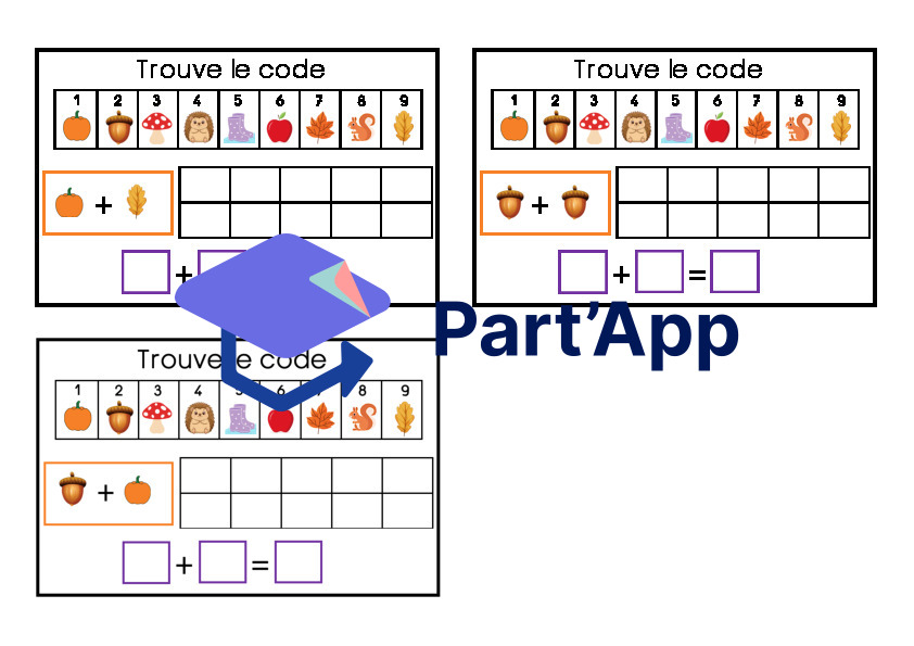 Code secret d'automne - Additions jusqu'à 10_6